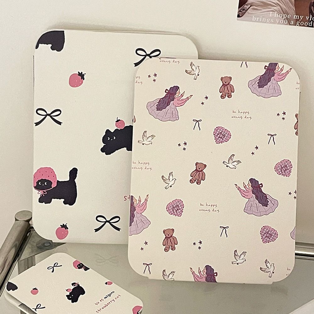 Beauty Makeup Hd - Cute Mini Makeup Mirrors Cartoon Pattern