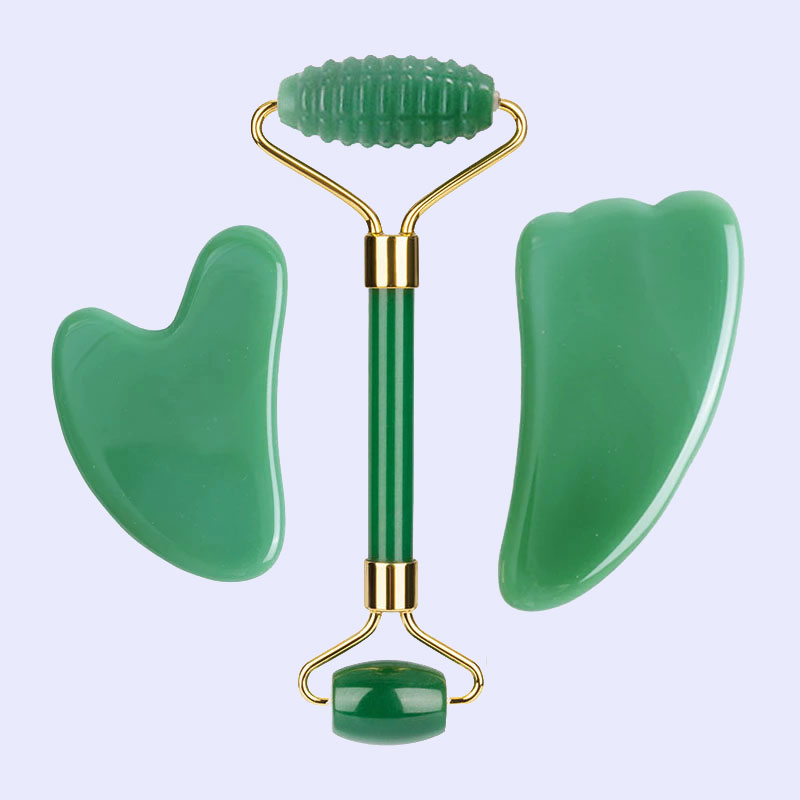 Jade Roller Gua Sha - Aventurine Jade Roller Massager For Face