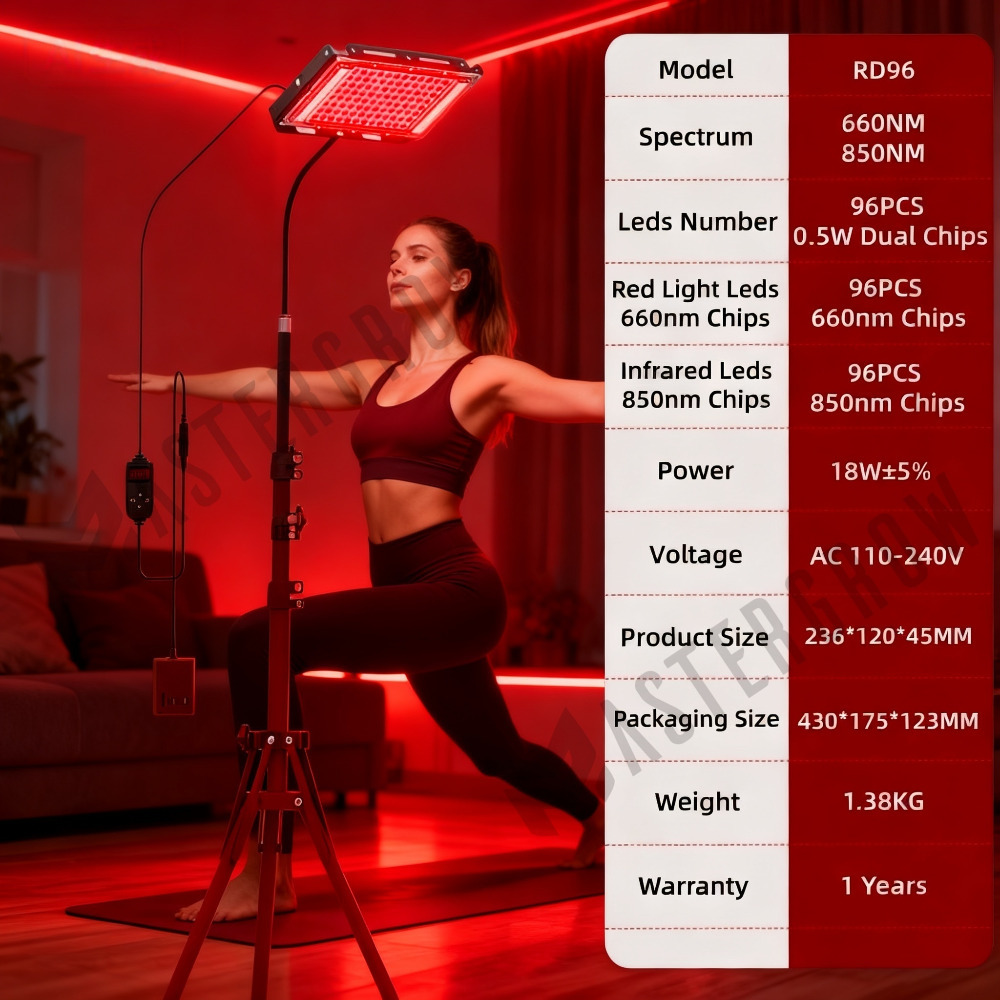 Electric Face Cleanser Brush - 660nm850nm Led Red Light Therapy Panel