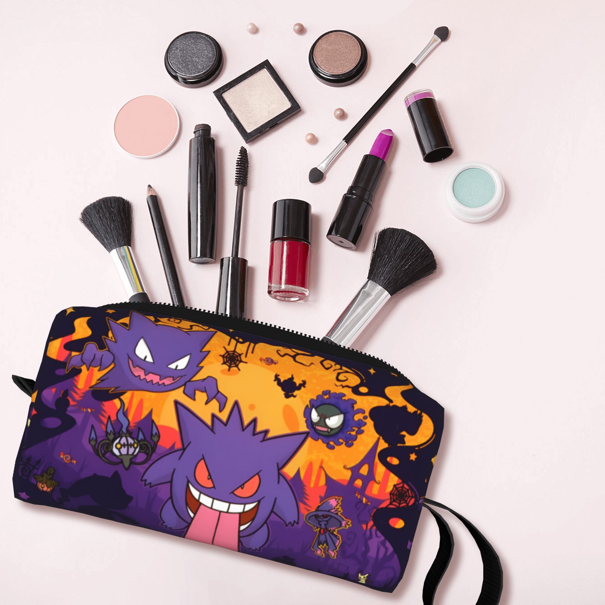 Beauty Makeup Kit Box - Custom Pokemoned Gengars Toiletry Bag Kawaii