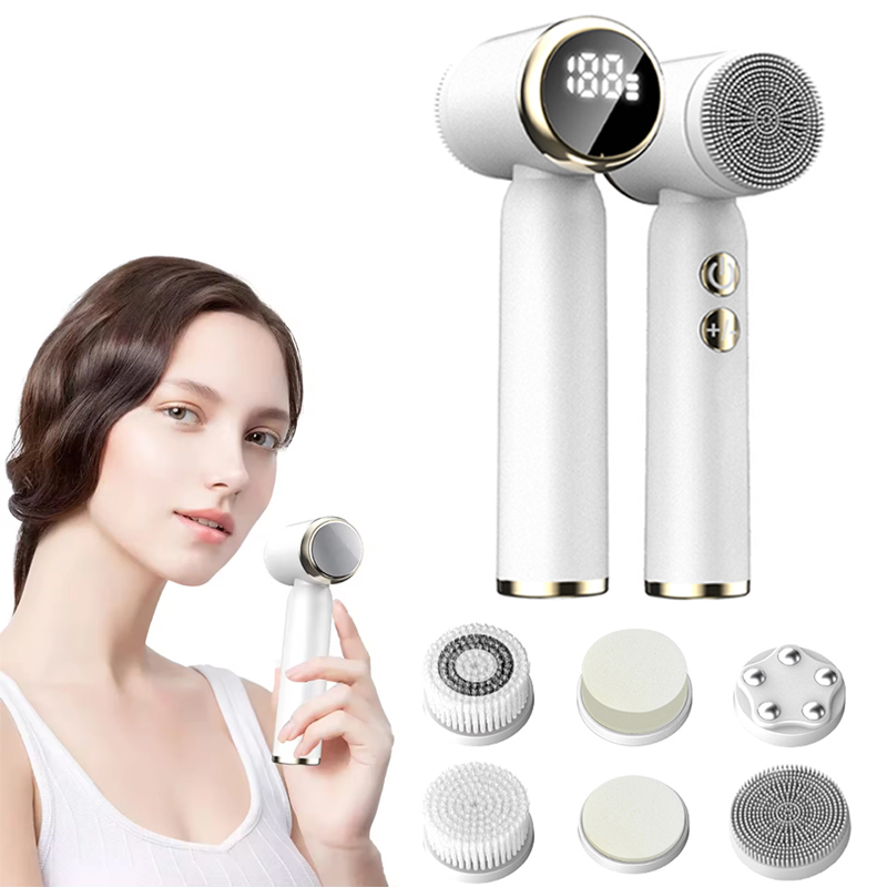 Electric Face Cleanser Brush - Portable Waterproof Facial Cleansing Spin Roller