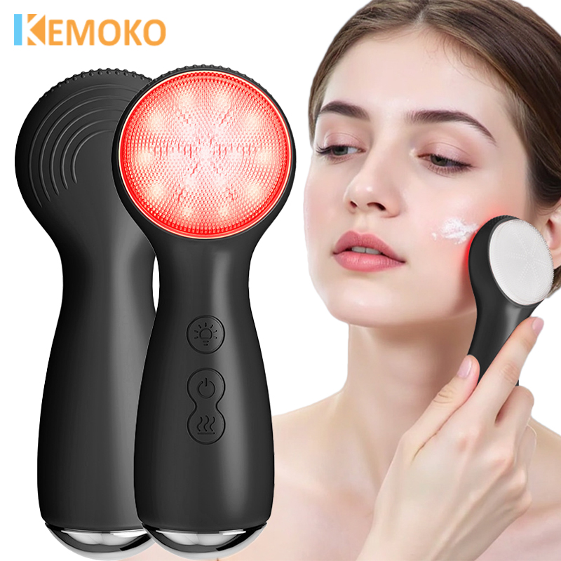 Electric Face Cleanser Brush - 3 In 1 7 Colors LED