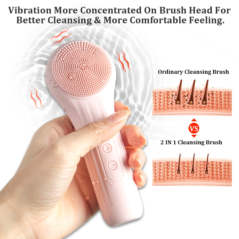 Electric Face Cleanser Brush - Sonic Waterproof Facial Cleansing Brush for