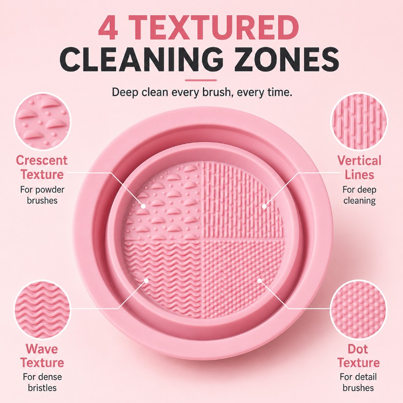 2-in-1 Silicone Makeup Brush C - Beauty Makeup Sponge 评论和价格