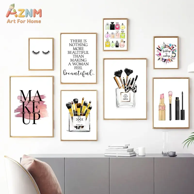 AZNM Pink Fashion Makeup Canva - Makeup Is Beauty Quotes 评论和价格