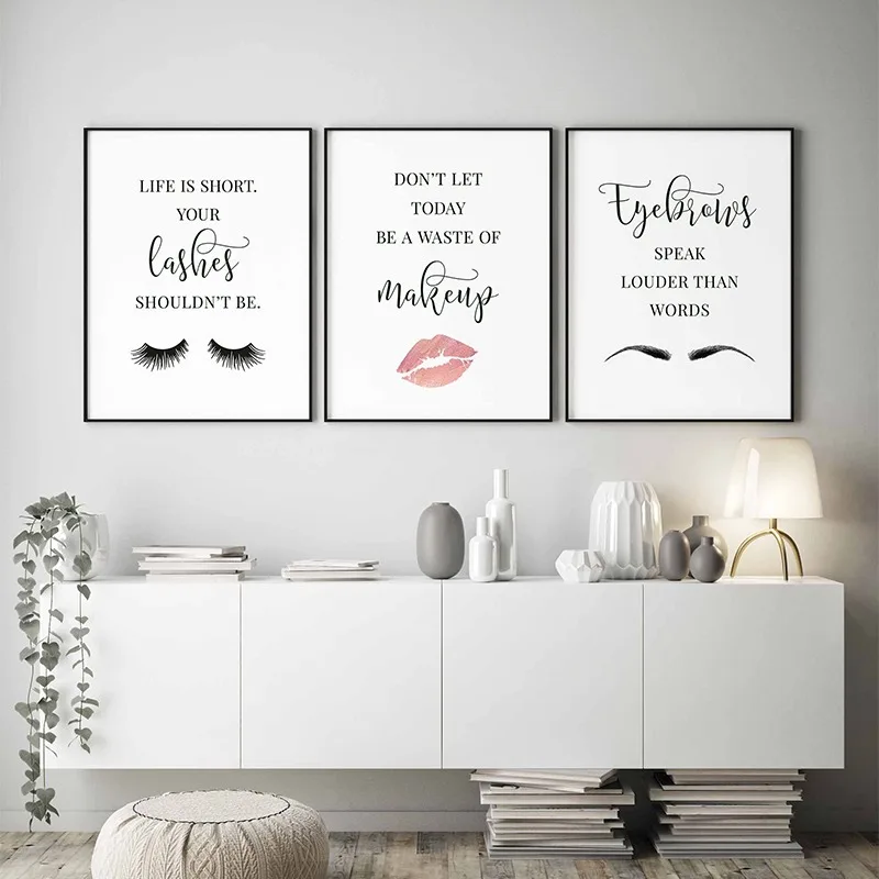 Makeup Quotes Poster Eyelash E - Makeup Is Beauty Quotes 评论和价格