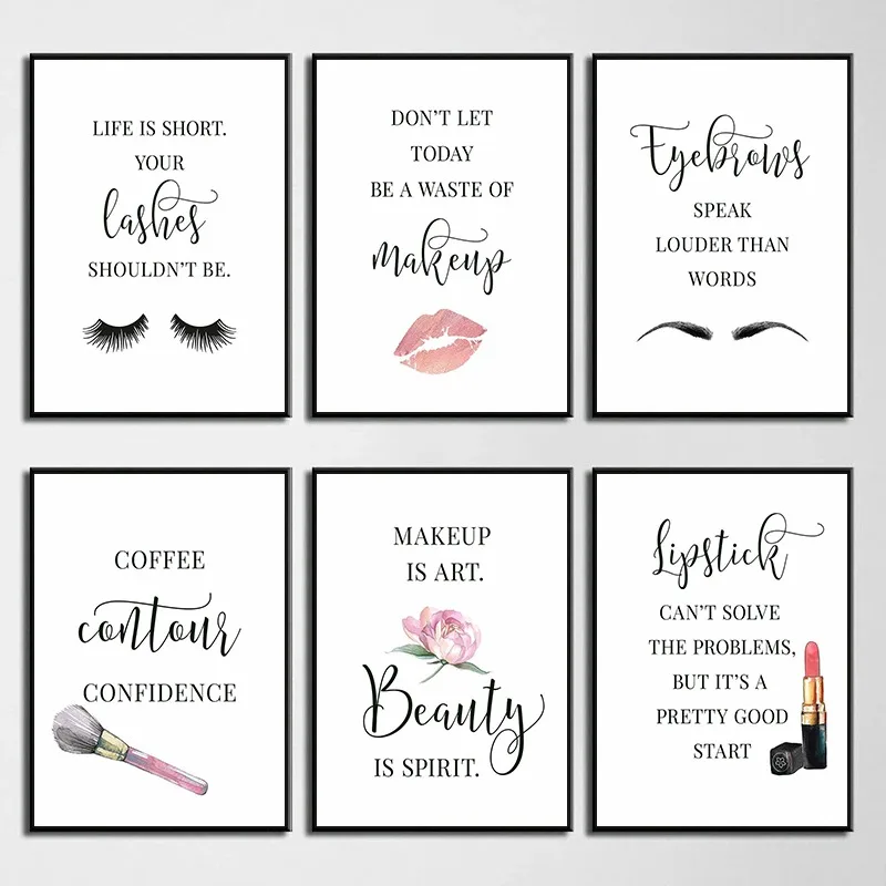 Makeup Quotes Poster Eyelash E - Makeup Is Beauty Quotes 评论和价格