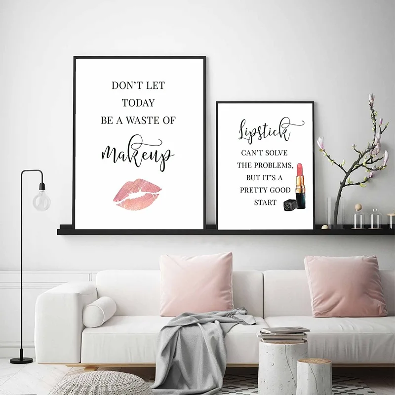 Makeup Quotes Poster Eyelash E - Makeup Is Beauty Quotes 评论和价格