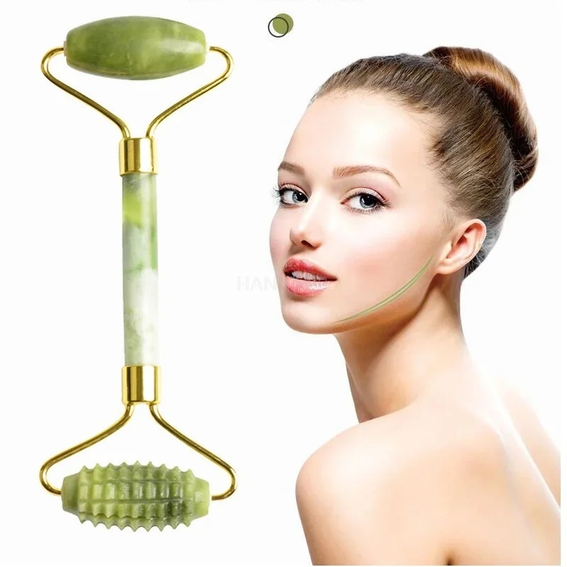 Facial Jade Massage Roller Set - Jade Roller Gua Sha 评论和价格
