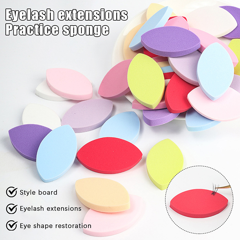 50PCS False Eyelash Pads Begin - Beauty Makeup Sponge 评论和价格