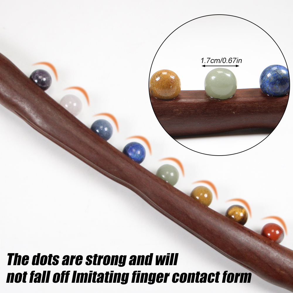 Wood Massage Stick 10 Jade Sto - Jade Roller Gua Sha 评论和价格