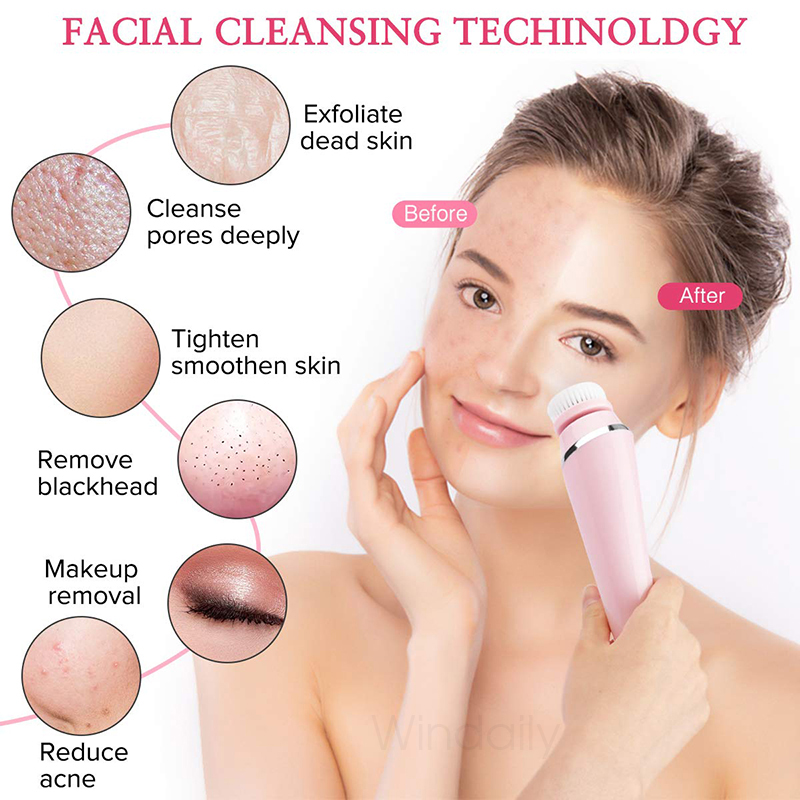 4 in 1 Electric Facial Cleansi - Electric Face Cleanser Brush 评论和价格