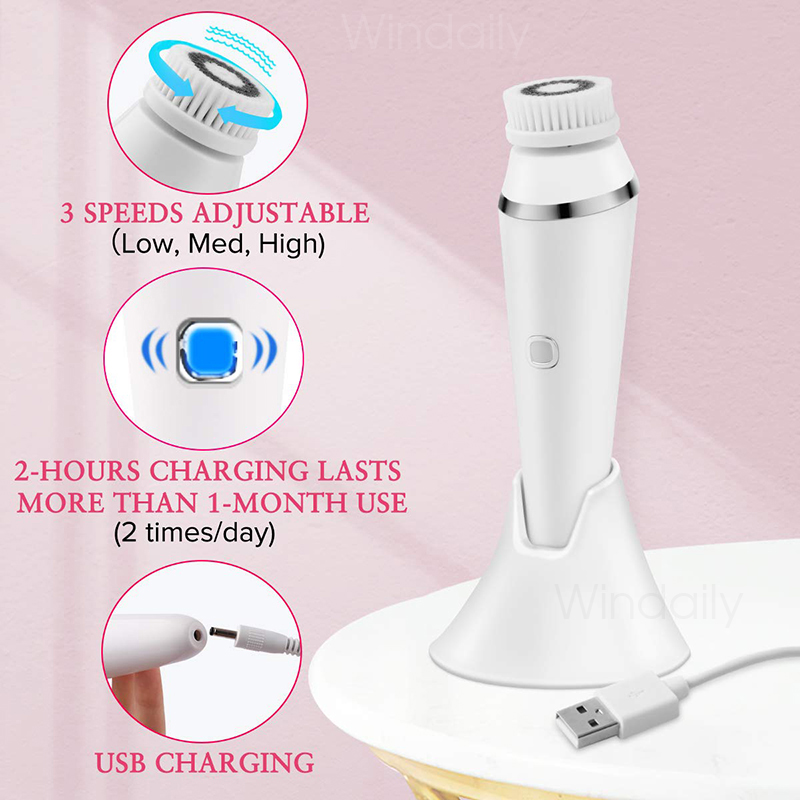 4 in 1 Electric Facial Cleansi - Electric Face Cleanser Brush 评论和价格