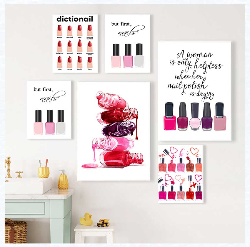 Art Posters and Prints Nail Te - Makeup Is Beauty Quotes 评论和价格