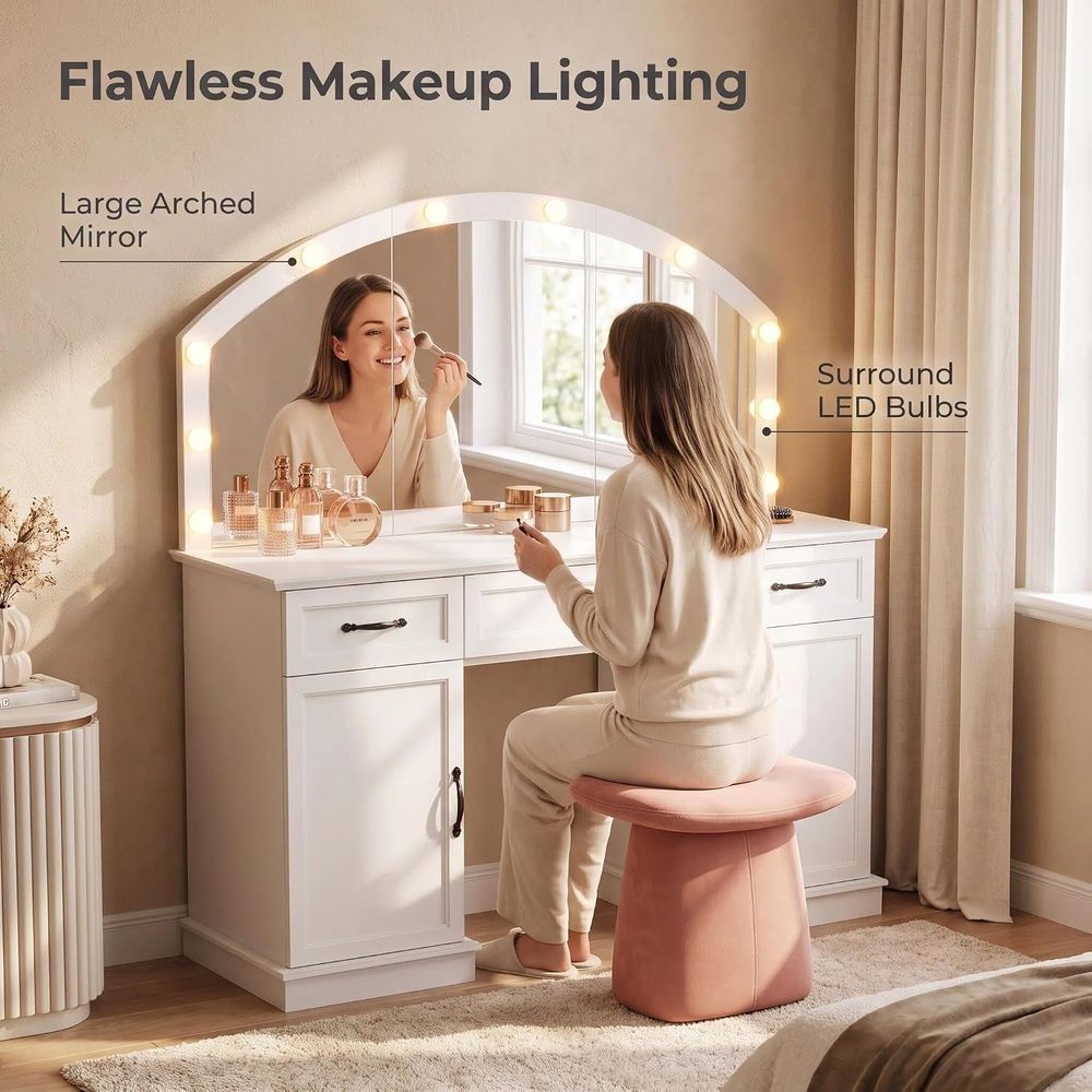 Large 55 LED Makeup Mirror Van - Beauty Makeup Hd 评论和价格