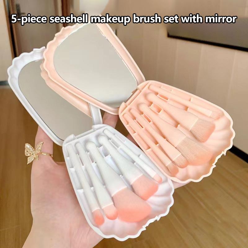 5Pcs Portable Makeup Brush Set - Beauty Makeup Hd 评论和价格