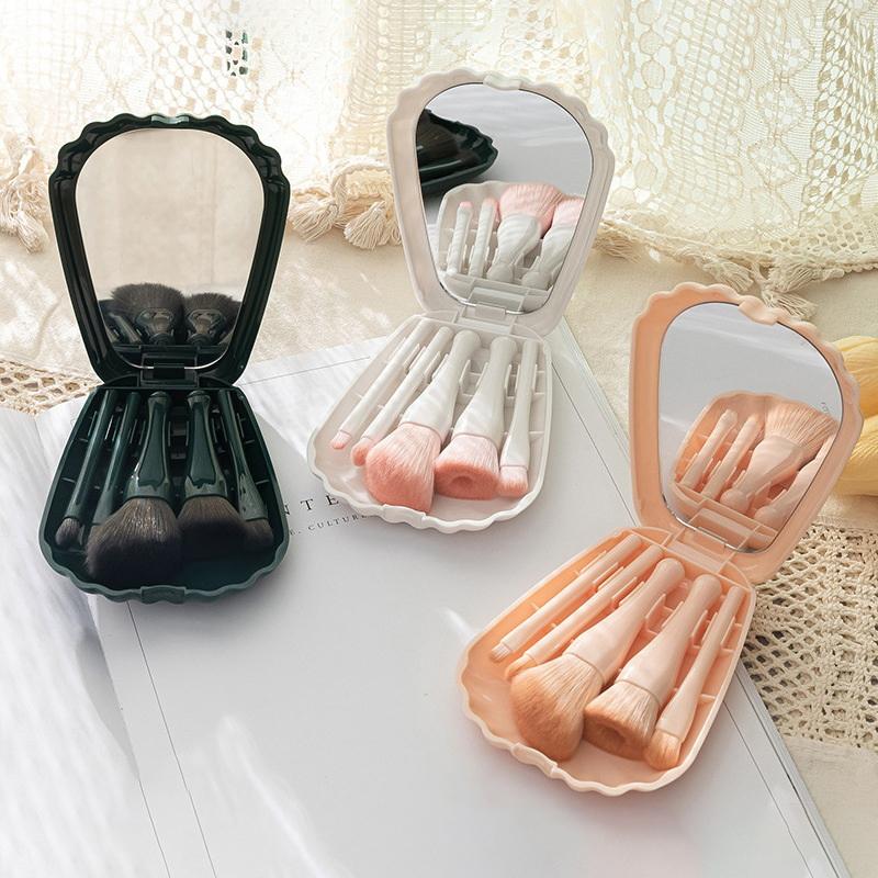 5Pcs Portable Makeup Brush Set - Beauty Makeup Hd 评论和价格