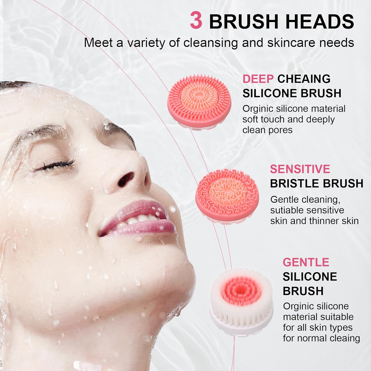 Ultrasonic 3-in-1 Electric Fac - Electric Face Cleanser Brush 评论和价格