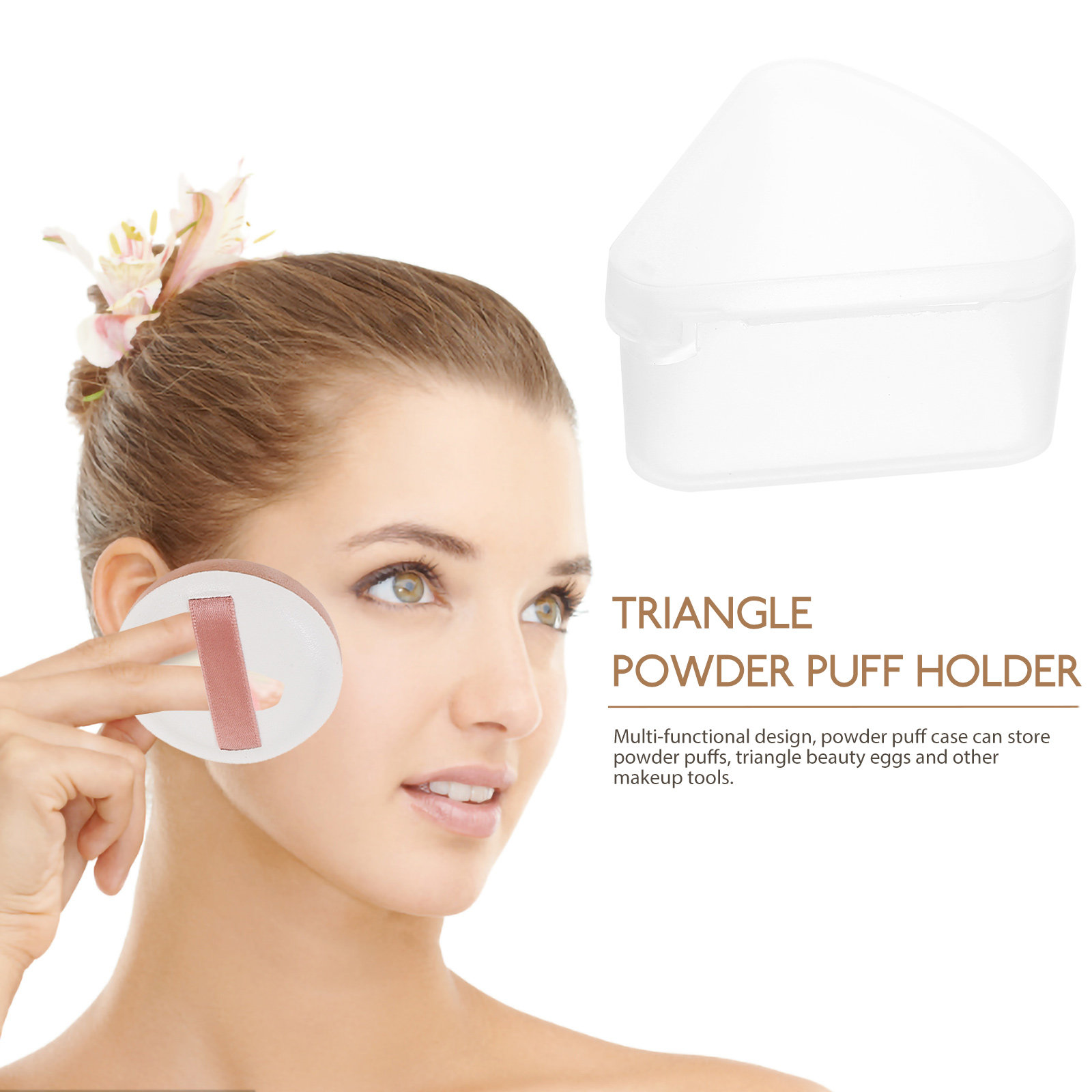 6Pcs Triangle Powder Puff Case - Beauty Makeup Sponge 评论和价格
