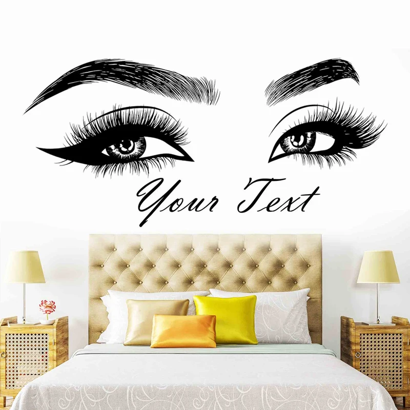 Eyelashes Brows Vinyl Sticker  - Makeup Is Beauty Quotes 评论和价格
