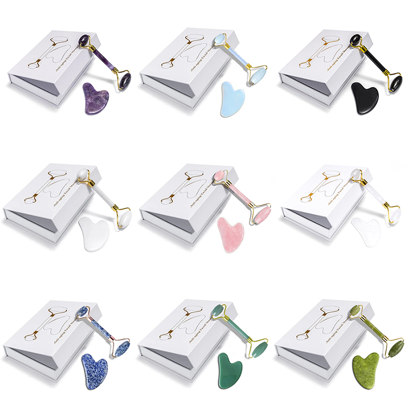 Rose Quartz Natural Jade Rolle - Jade Roller Gua Sha 评论和价格