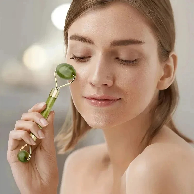 Rose Quartz Natural Jade Rolle - Jade Roller Gua Sha 评论和价格