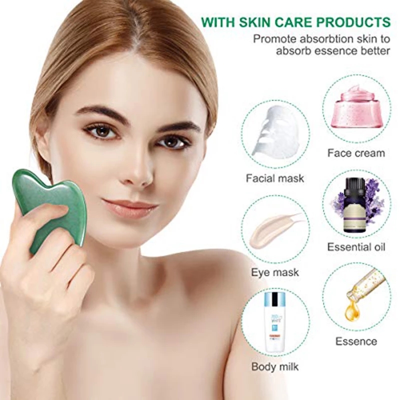 Rose Quartz Natural Jade Rolle - Jade Roller Gua Sha 评论和价格