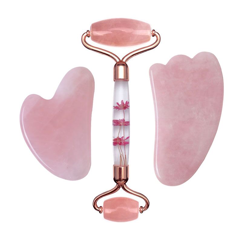 Rose Quartz Eternal Flower Rol - Jade Roller Gua Sha 评论和价格