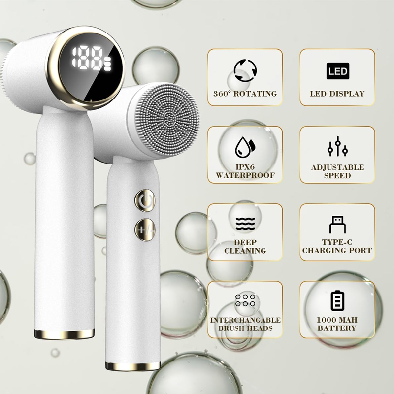 Portable Waterproof Facial Cle - Electric Face Cleanser Brush 评论和价格