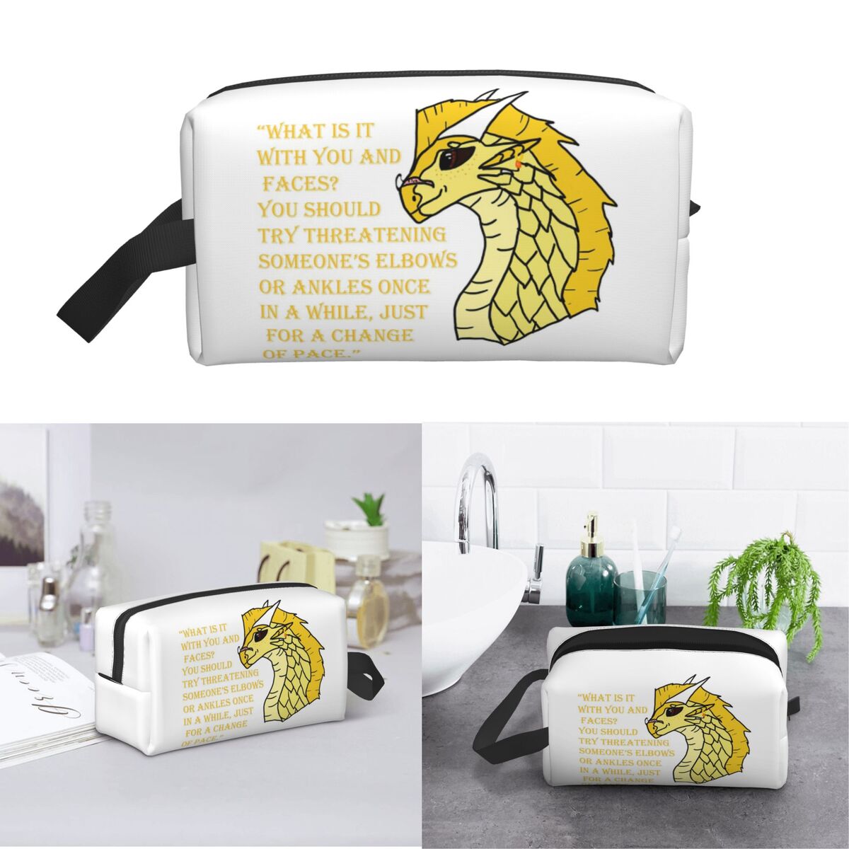 Qibli Quote Makeup Bag Cosmeti - Makeup Is Beauty Quotes 评论和价格