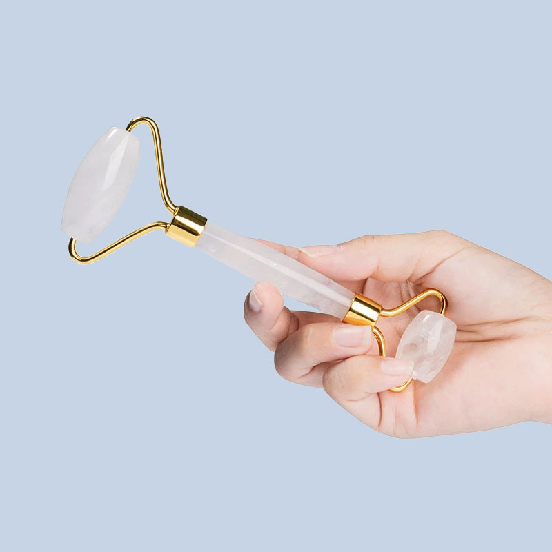 Natural White Crystal Face Mas - Jade Roller Gua Sha 评论和价格