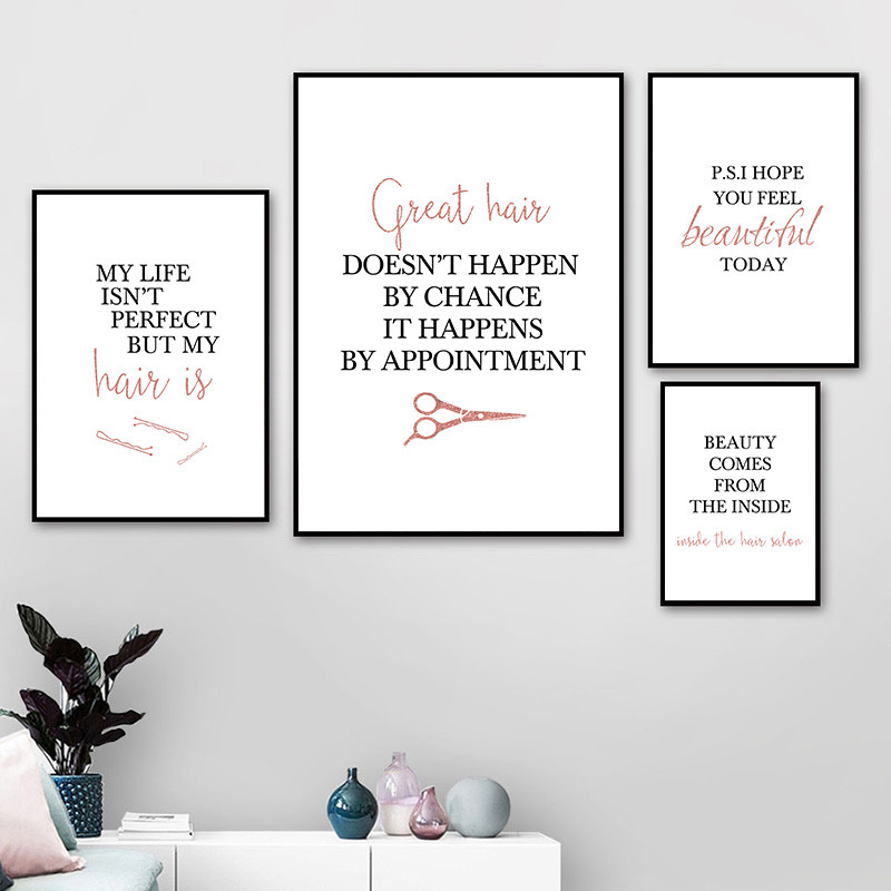 barbershop quote art posters h - Makeup Is Beauty Quotes 评论和价格