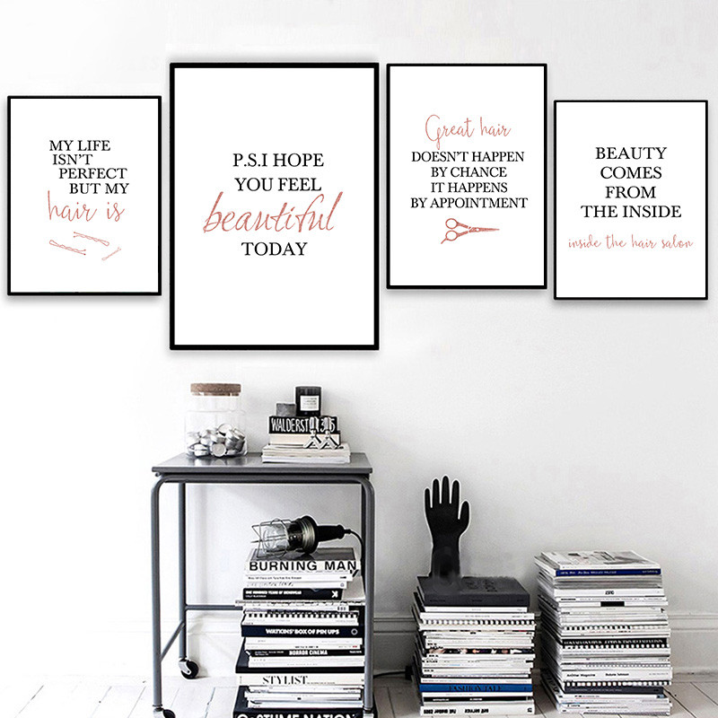 barbershop quote art posters h - Makeup Is Beauty Quotes 评论和价格