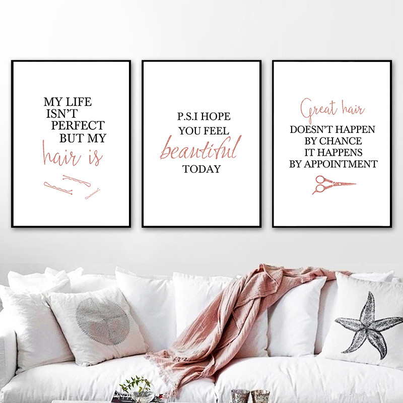 barbershop quote art posters h - Makeup Is Beauty Quotes 评论和价格