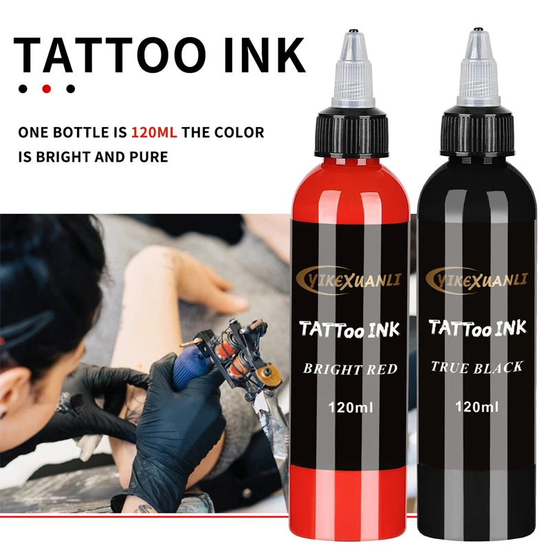 120ml Red/Black Tattoo Ink Pig - Beauty Makeup Kit Box 评论和价格