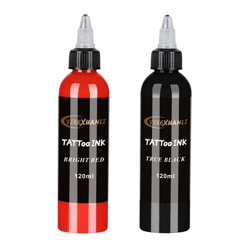 120ml Red/Black Tattoo Ink Pig - Beauty Makeup Kit Box 评论和价格