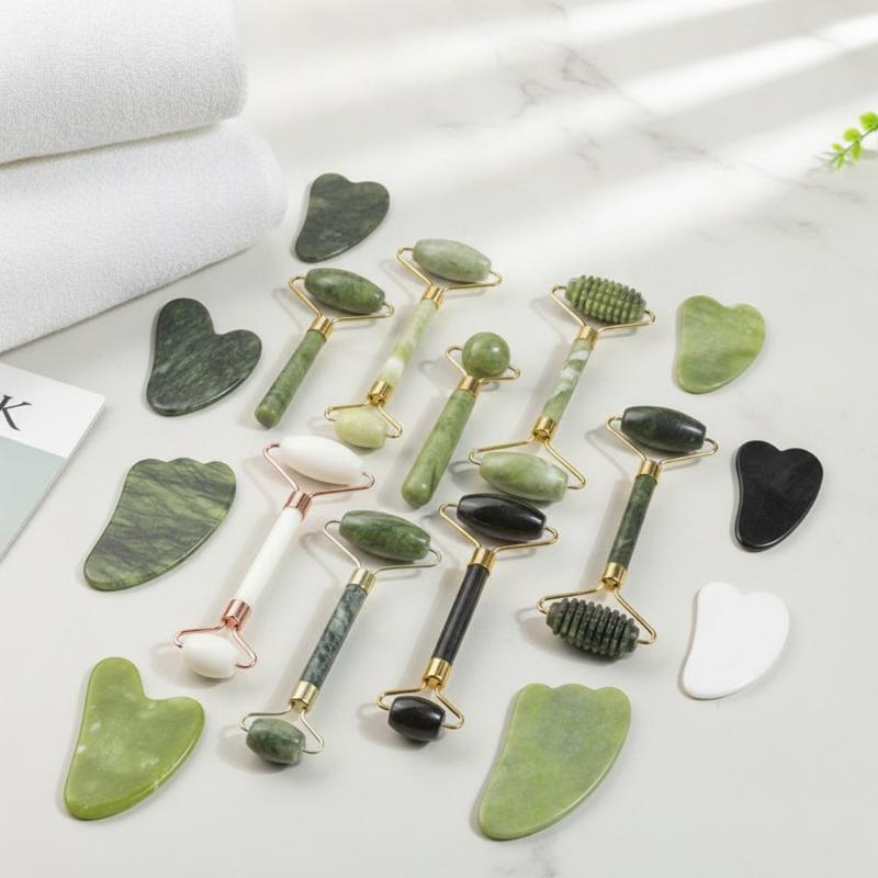 [H] 1/2 PCS Natural Jade Rolle - Jade Roller Gua Sha 评论和价格