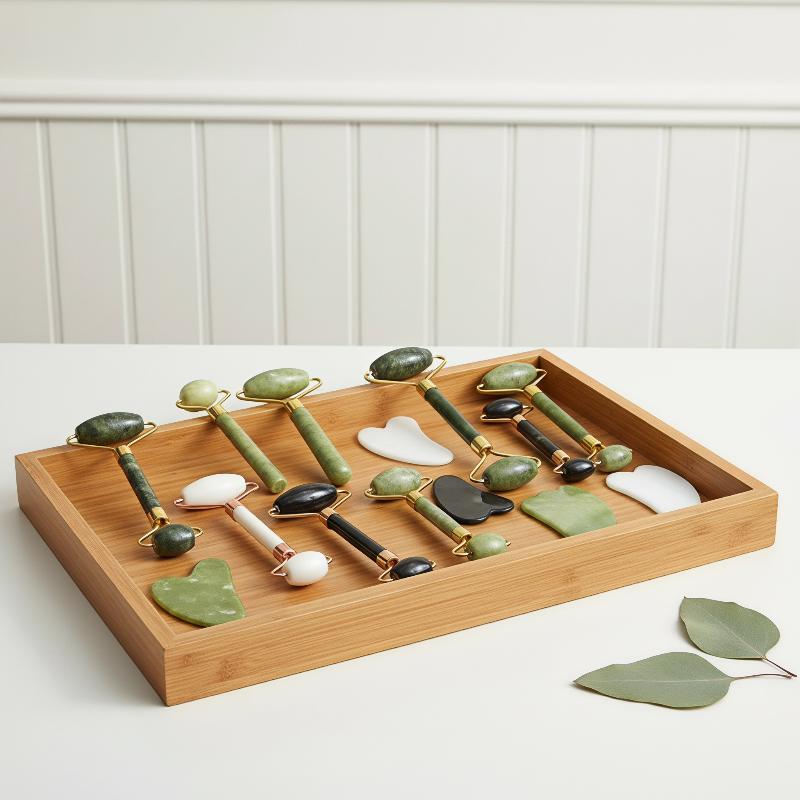 [H] 1/2 PCS Natural Jade Rolle - Jade Roller Gua Sha 评论和价格