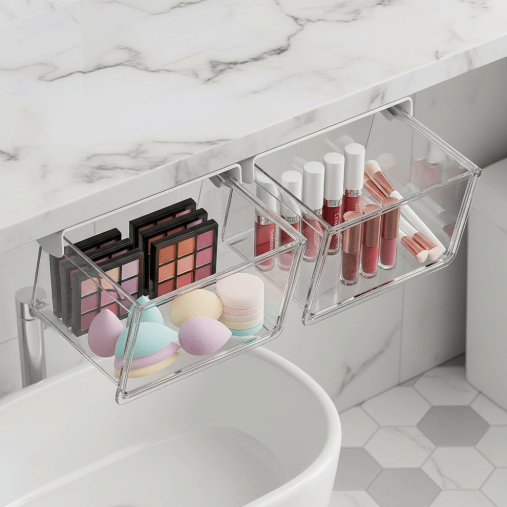 Under Desk Drawer Hanging Cosm - Beauty Makeup Lipstick 评论和价格