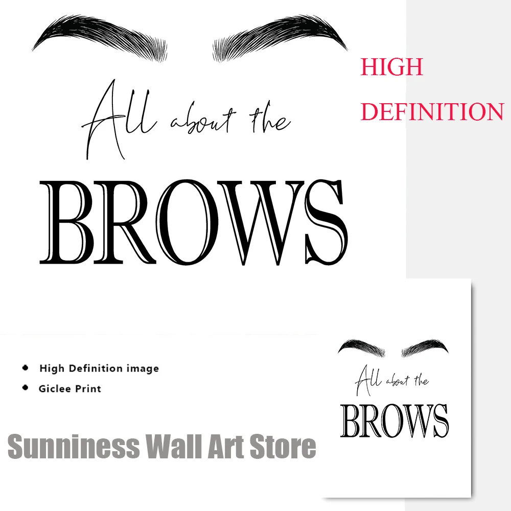 Fashion MakeUp Canvas Painting - Makeup Is Beauty Quotes 评论和价格
