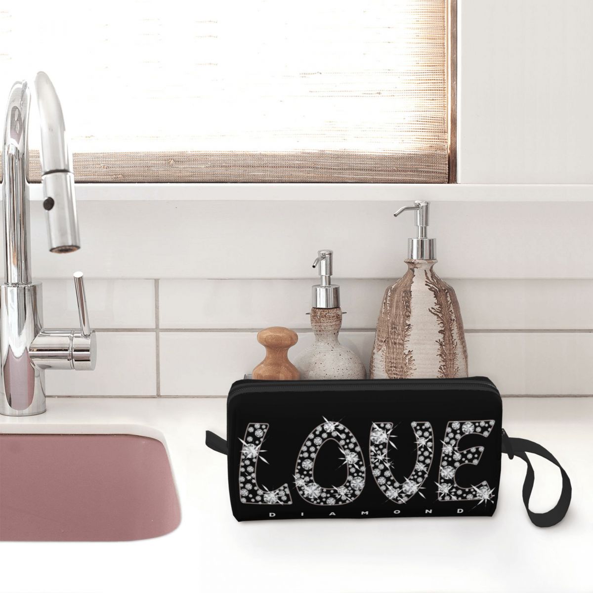 Custom Love Diamond Toiletry B - Beauty Makeup Kit Box 评论和价格